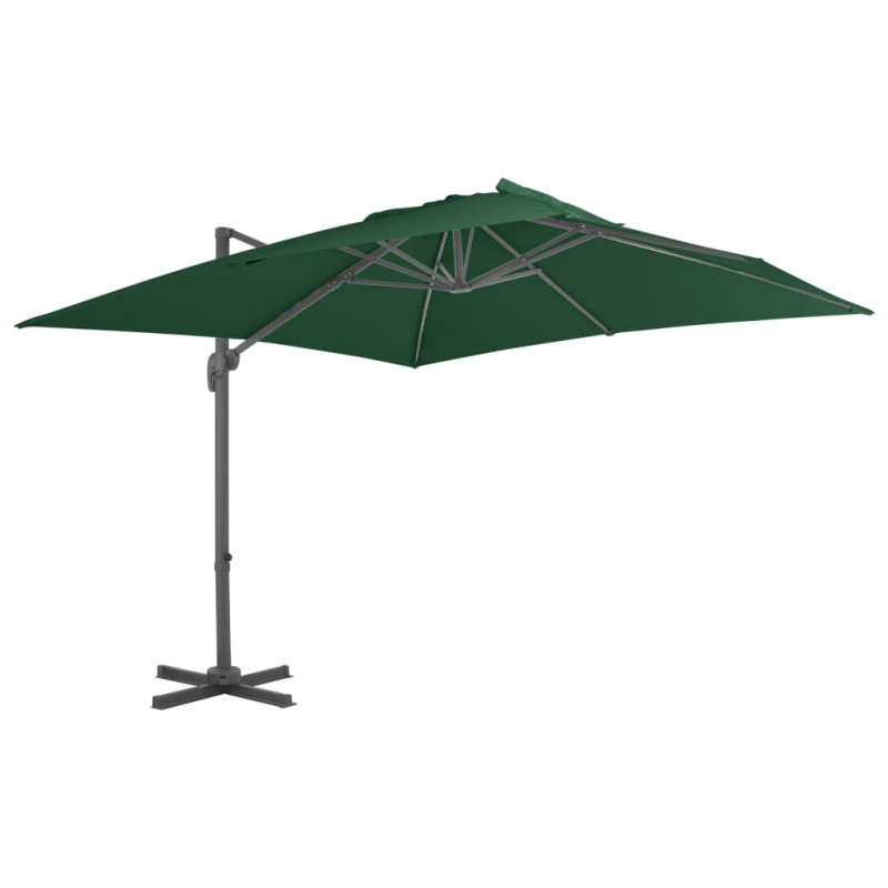 Parasol ogrodowy z przenośną podstawą, zielony