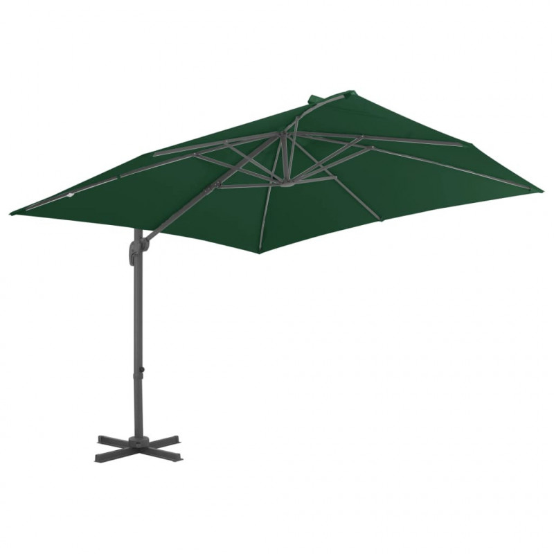 Parasol ogrodowy z przenośną podstawą, zielony