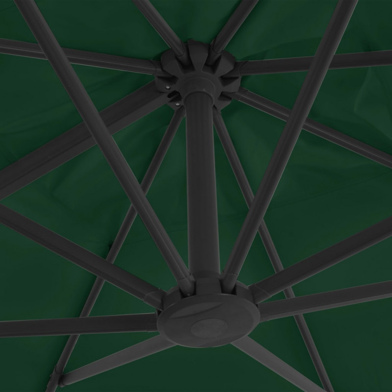 Parasol ogrodowy z przenośną podstawą, zielony