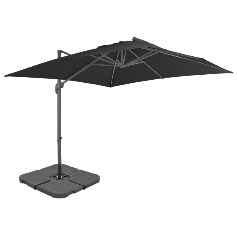 Parasol ogrodowy z przenośną podstawą, antracytowy