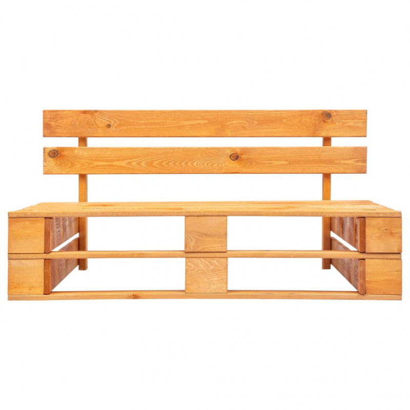 Sofa ogrodowa z palet z piaskowymi poduszkami, sosna