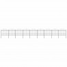 Panele ogrodzeniowe z grotami, stal, (1,5-1,75) x 15,3 m, czarne