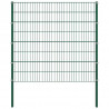 Panel ogrodzeniowy ze słupkami żelaznymi 694,5x160 cm zielony