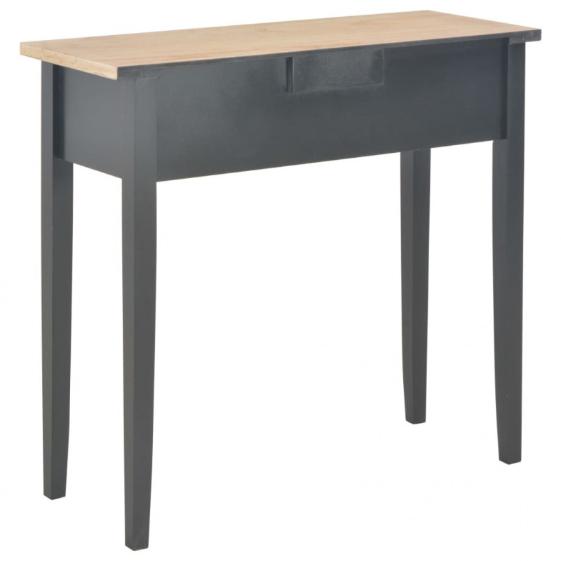Stolik konsolowy, czarny, 79x30x74 cm, drewniany