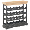 Szafka na wino, czarna, 70x22,5x70,5 cm, MDF