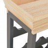 Szafka na wino, czarna, 70x22,5x70,5 cm, MDF