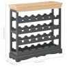 Szafka na wino, czarna, 70x22,5x70,5 cm, MDF