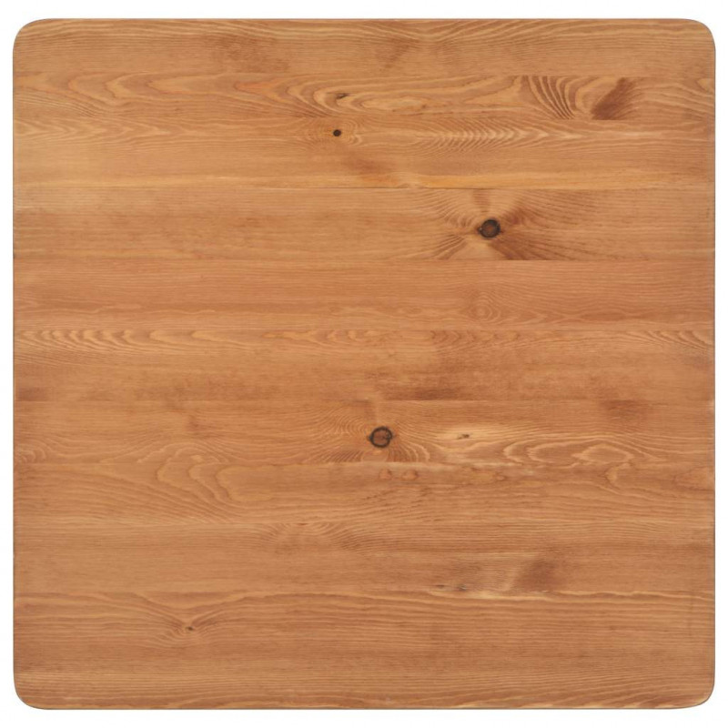 Stolik barowy, czarny, 60x60x108 cm, lite drewno sosnowe i stal
