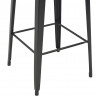 Stolik barowy, czarny, 60x60x108 cm, lite drewno sosnowe i stal