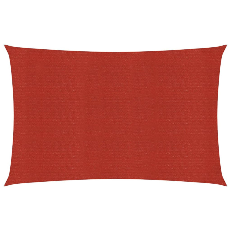 Żagiel przeciwsłoneczny, 160 g/m², czerwony, 2x5 m, HDPE