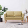 2-osobowa sofa tapicerowana tkaniną, zielona