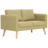 2-osobowa sofa tapicerowana tkaniną, zielona