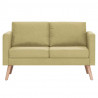 2-osobowa sofa tapicerowana tkaniną, zielona