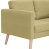 2-osobowa sofa tapicerowana tkaniną, zielona