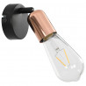 Lampy, 2 szt., żarówki żarnikowe 2 W, czarno-miedziane, E27