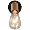 Lampy, 2 szt., żarówki żarnikowe 2 W, czarno-miedziane, E27