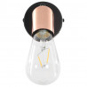 Lampy, 2 szt., żarówki żarnikowe 2 W, czarno-miedziane, E27