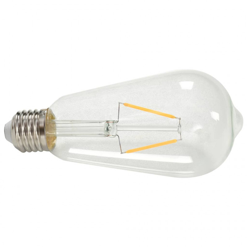 Lampy, 2 szt., żarówki żarnikowe 2 W, czarno-miedziane, E27