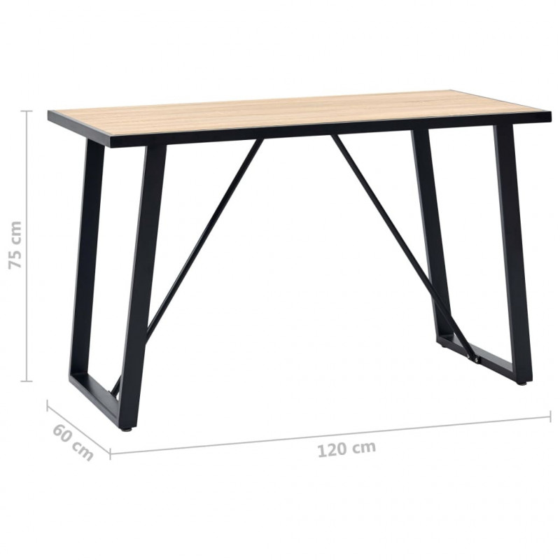 Stół jadalniany, dębowy, 120x60x75 cm, MDF