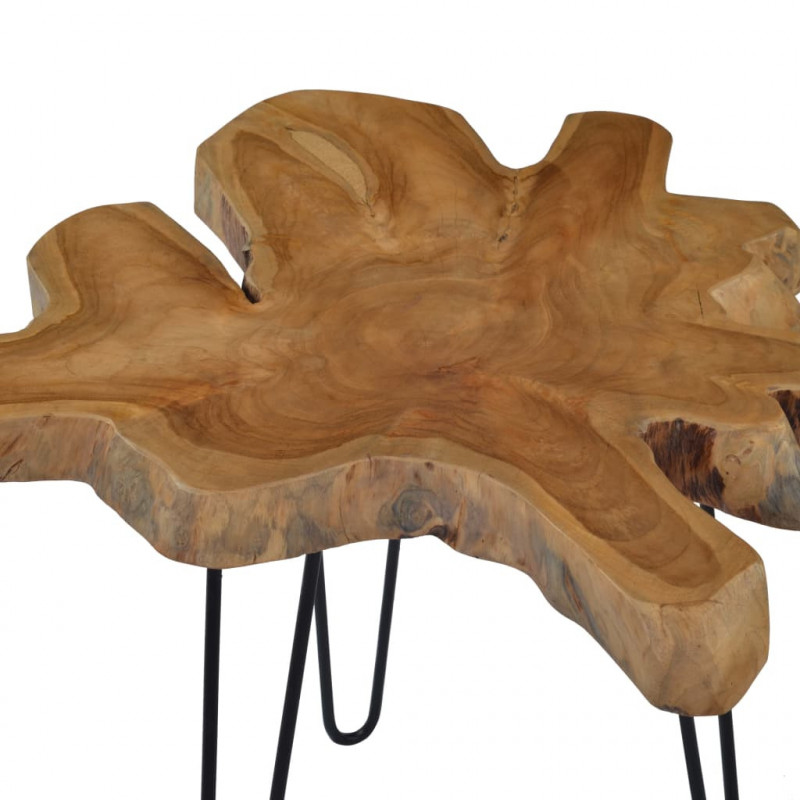 Stolik kawowy, (60-70) x 45 cm, drewno tekowe