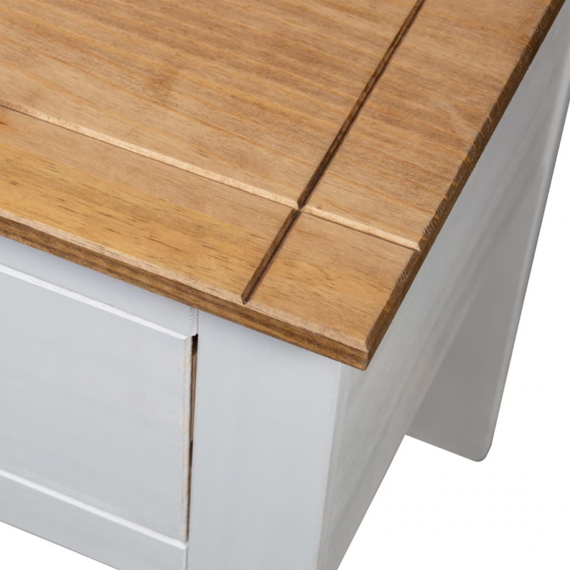 Szafka nocna, biała, 46 x 40 x 57 cm, sosna, seria Panama