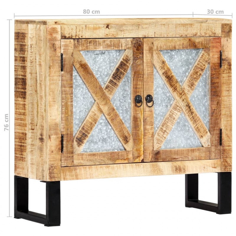 Szafka, 80x30x76 cm, lite drewno mango