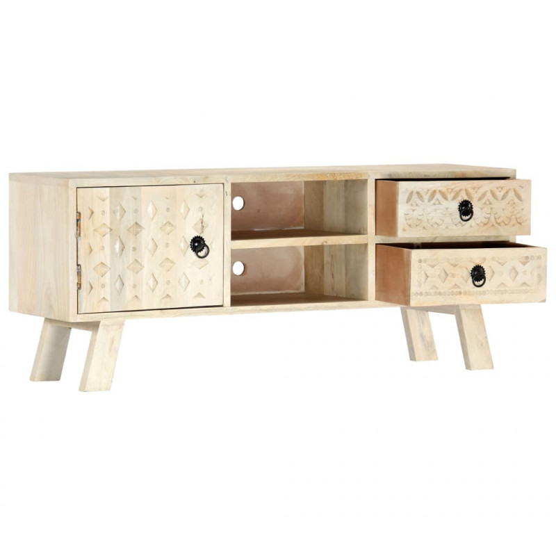 Szafka pod TV, 110 x 30 x 44 cm, lite drewno mango