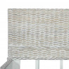 Rama łóżka, szara, naturalny rattan, 160 x 200 cm