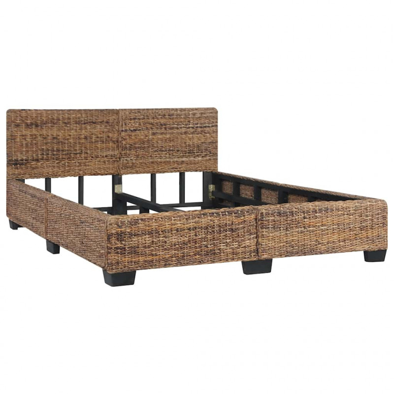 Rama łóżka, naturalny rattan, 160 x 200 cm