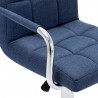 Krzesła barowe, 2 szt., niebieskie, tapicerowane tkaniną