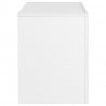 Szafka pod TV ze światłem LED, błyszcząca, biała, 130x35x45cm