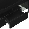 Szafka pod TV ze światłem LED, błyszcząca, czarna, 130x35x45cm