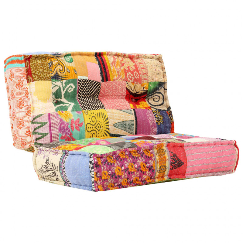 Puf, 100x100x20 cm, patchwork, tkanina