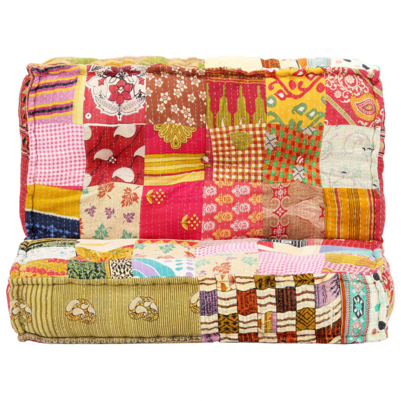 Puf, 100x100x20 cm, patchwork, tkanina