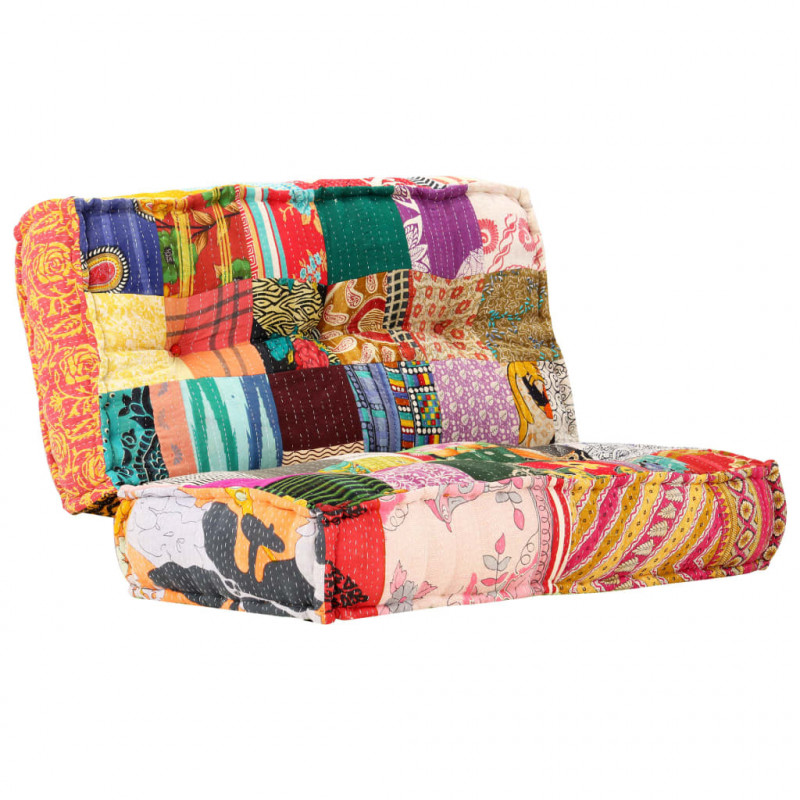 Puf, 100x100x20 cm, patchwork, tkanina