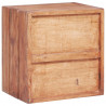 Szafka nocna, 3 szuflady, 35x25x35 cm, lite drewno z mahoniowe