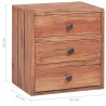 Szafka nocna, 3 szuflady, 35x25x35 cm, lite drewno z mahoniowe