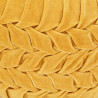 Puf, aksamit bawełniany, marszczony, 40 x 30 cm, żółty