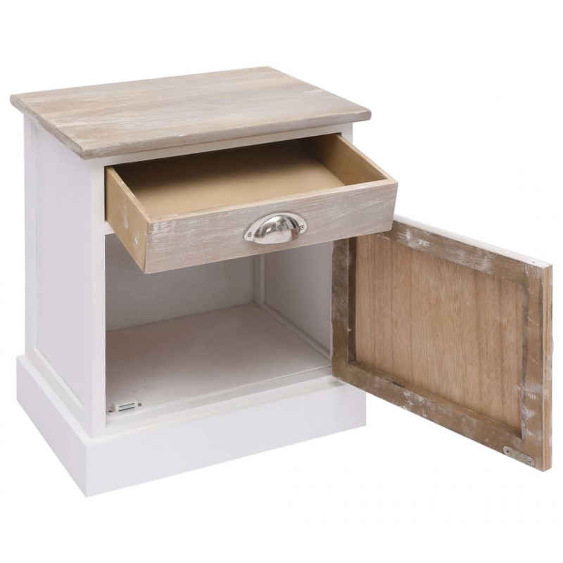 Szafki nocne, 2 szt., 38 x 28 x 45 cm, drewno paulownia