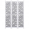 Parawan 3-panelowy, szary, 105 x 165 cm, lite drewno