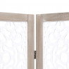 Parawan 4-panelowy, biały, 140 x 165 cm, lite drewno
