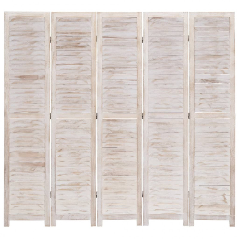 Parawan 5-panelowy, 175 x 165 cm, drewniany