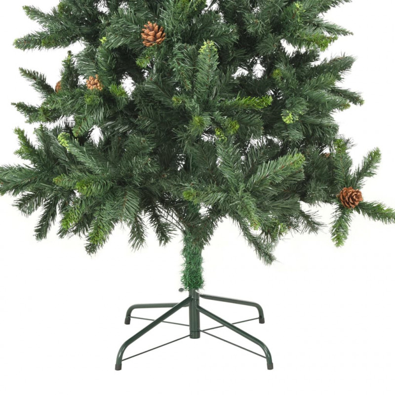 Sztuczna choinka z szyszkami, zielona, 180 cm