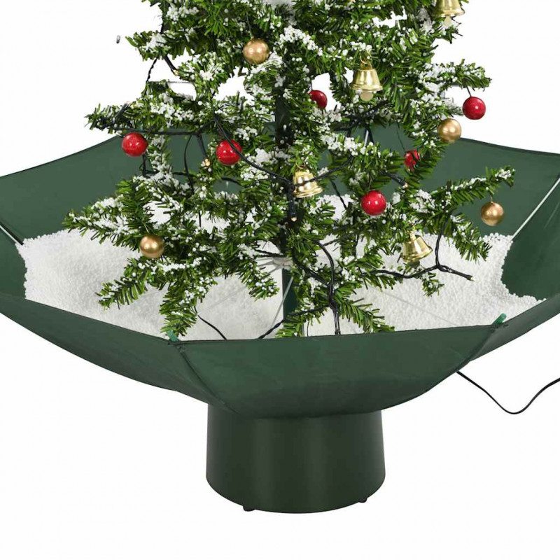 Choinka sypiąca śniegiem, podstawa parasolowa, zielona, 75 cm