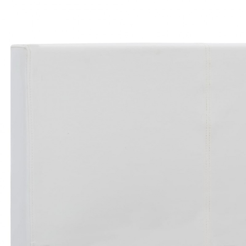 Rama łóżka, biała, sztuczna skóra, 180 x 200 cm