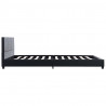 Rama łóżka, czarna, sztuczna skóra, 160 x 200 cm