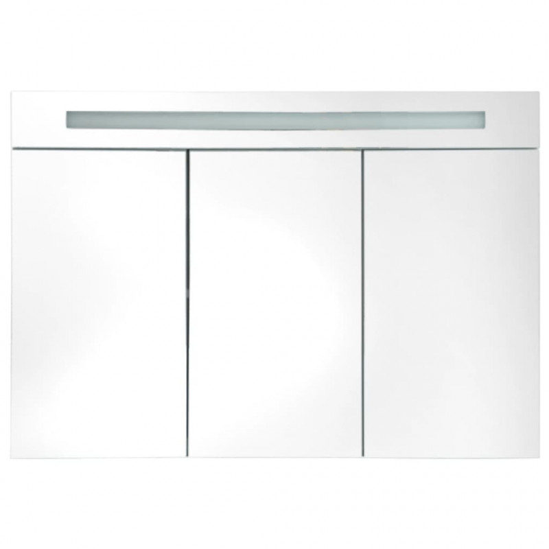 Szafka łazienkowa z lustrem i LED, 88 x 13 x 62 cm