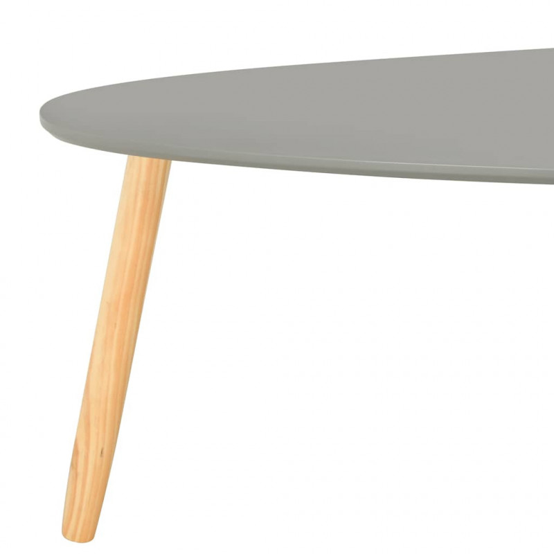 Stoliki kawowe, 2 szt., szare, lite drewno sosnowe