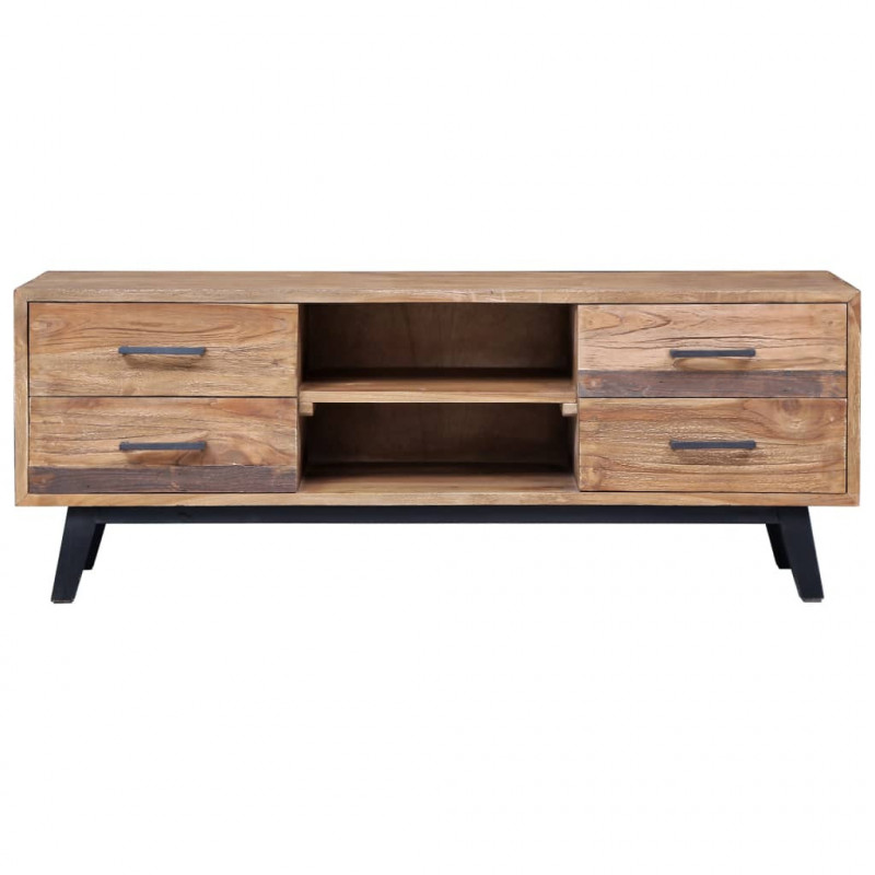 Szafka pod TV, 120 x 30 x 45 cm, lite drewno tekowe