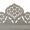 Parawan 4-panelowy, rzeźbiony, szary, 160x165 cm, drewno mango